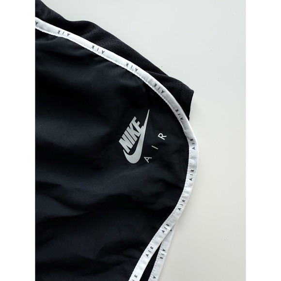 Nike Air Dry Fit Logo Shorts Womens Small Black White Activate Running Athletic - Picture 2 of 6